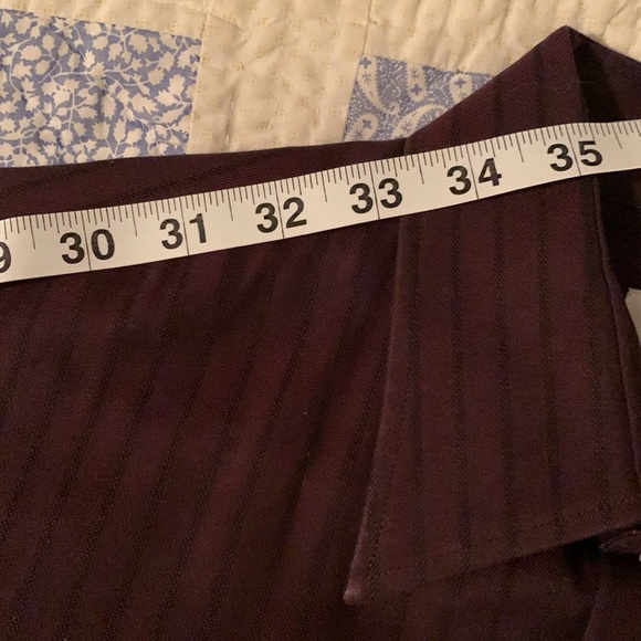 Men’s Calvin Klein Burgundy w/Stripe Button-down Shirt 15-1/2, 34/35 - Picture 10 of 11